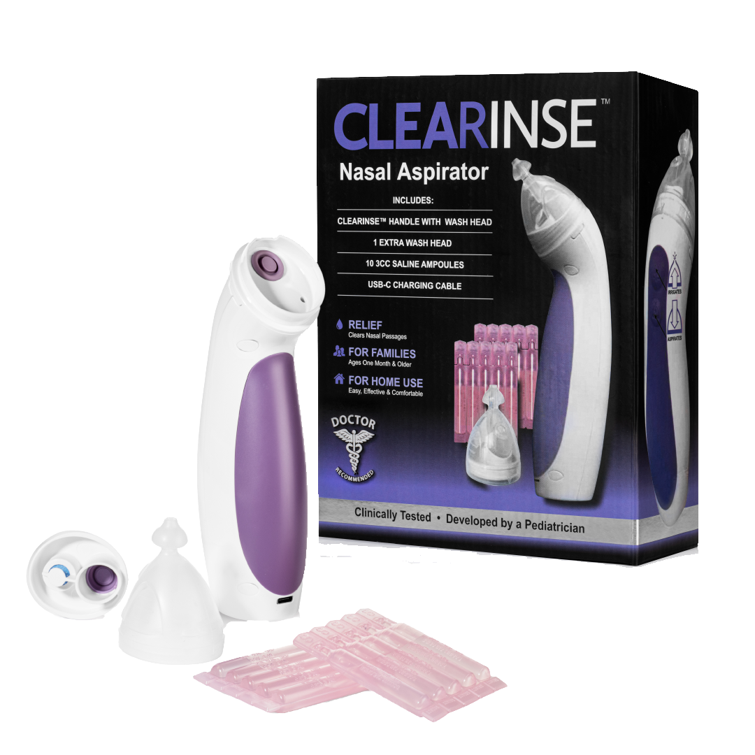 Safely and effectively clear nasal congestion with the CLEARinse combo starter kit